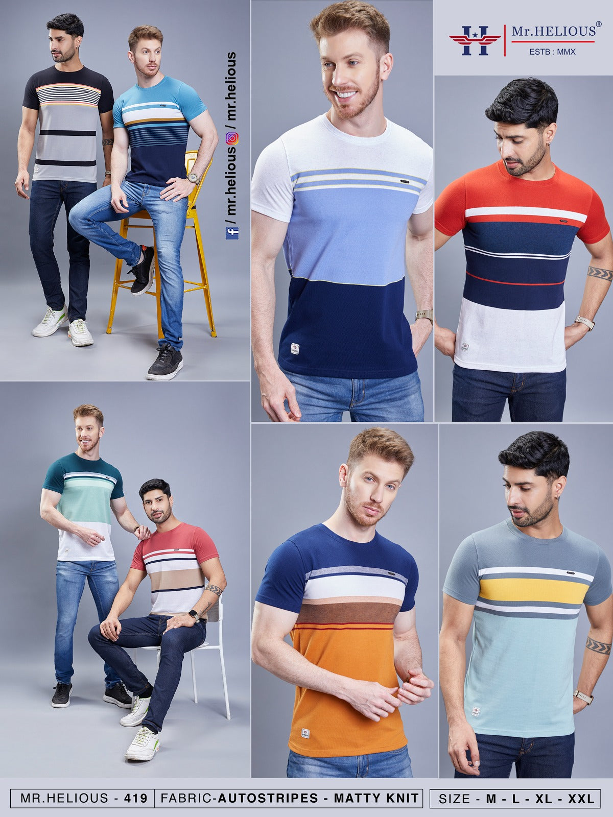 419 Helious Knit Mens Tshirts - Main Image