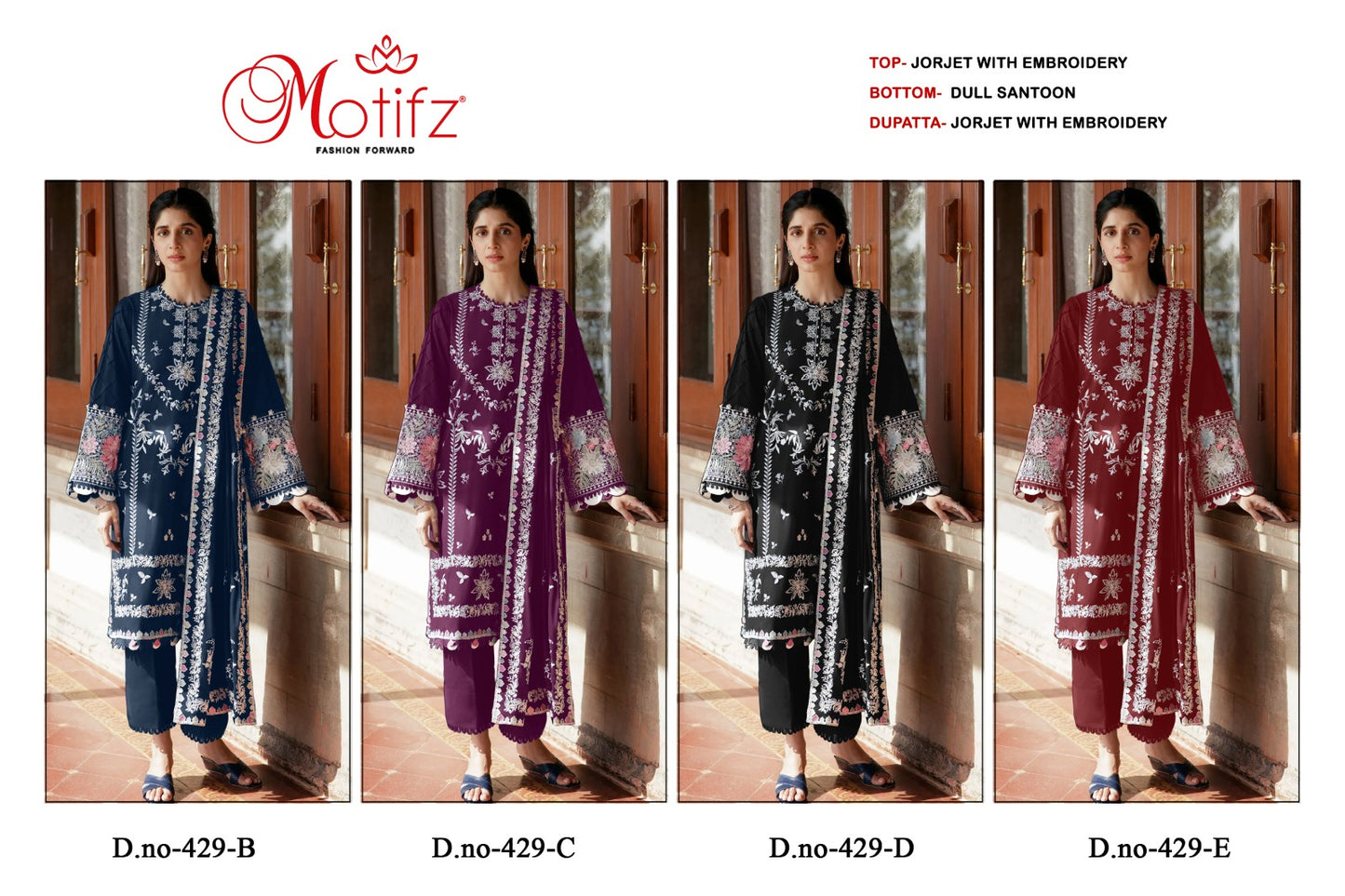 429 Motifz Georgette Pakistani Salwar Suits