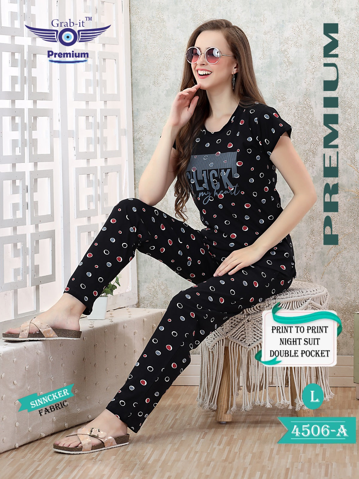 4506 A Grab It Sincker Pyjama Night Suits