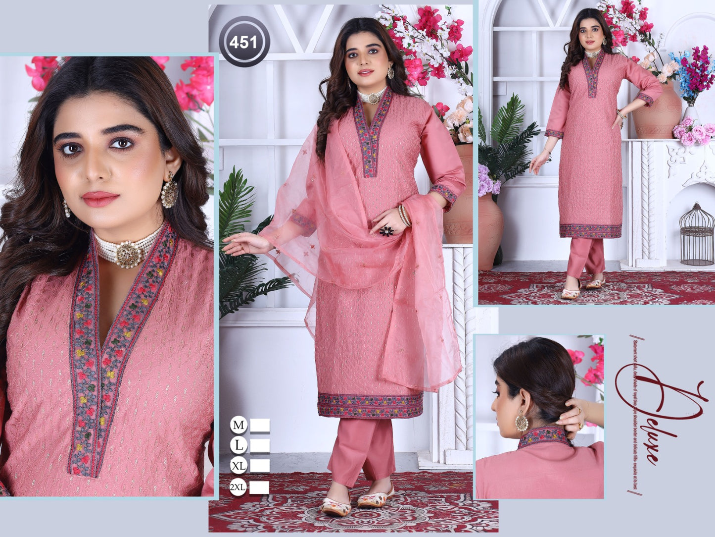 451 Ladli Silk Readymade Pant Style Suits