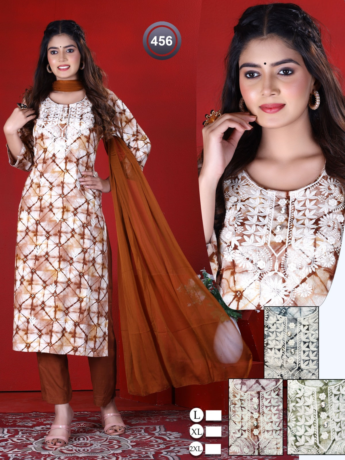 456 Ladli Rayon Readymade Pant Style Suits