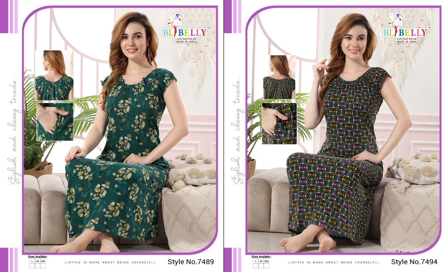 496 Belly Hosiery Sinker Night Gowns