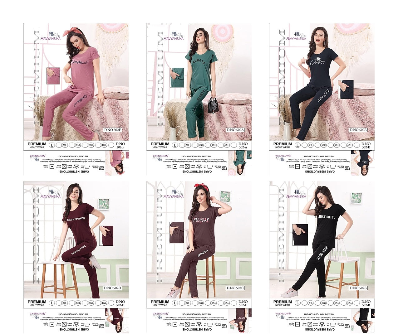 502 Kavyansika Cotton Pyjama Night Suits