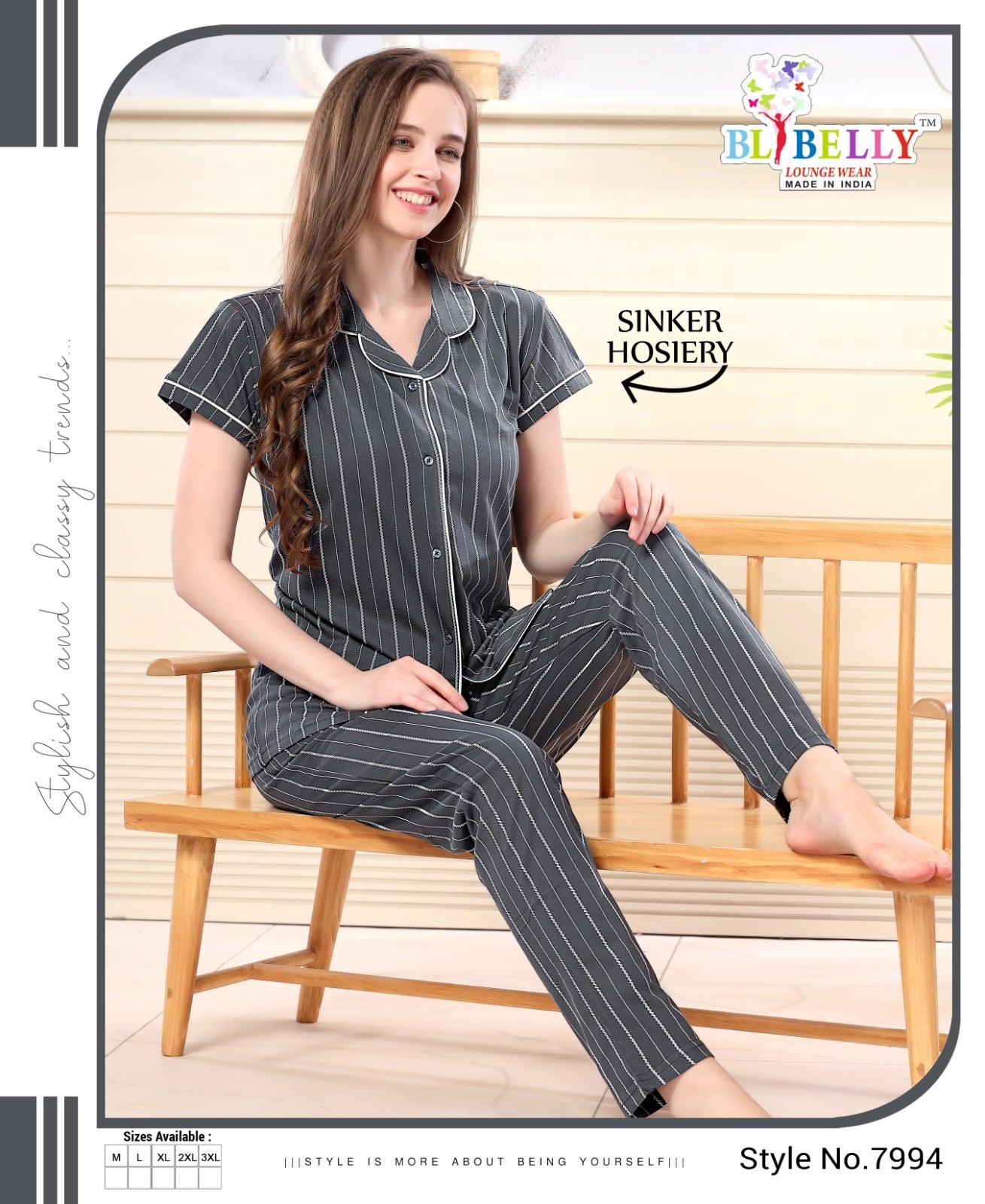 532 Belly Sinker Collar Night Suits
