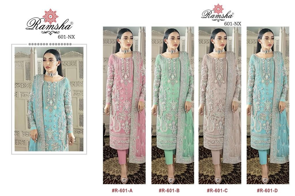 601-Nx Ramsha Georgette Pakistani Salwar Suits