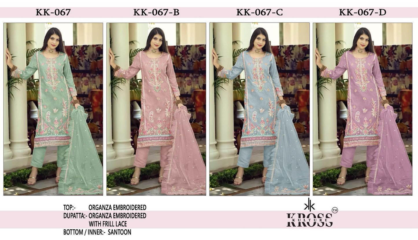 67 Kross Kulture Organza Pakistani Salwar Suits