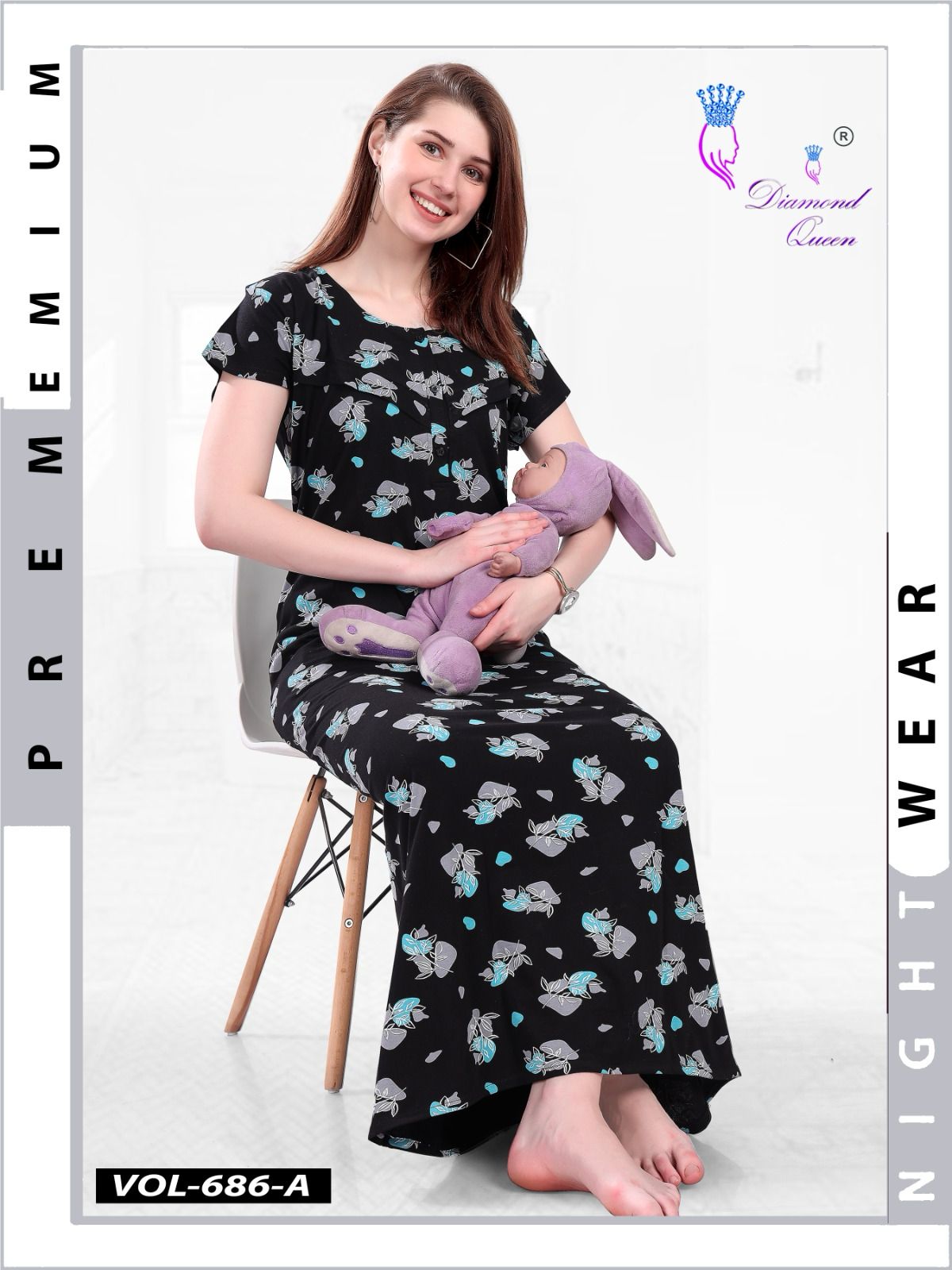 686 Diamond Queen Sinker Feeding Night Gown