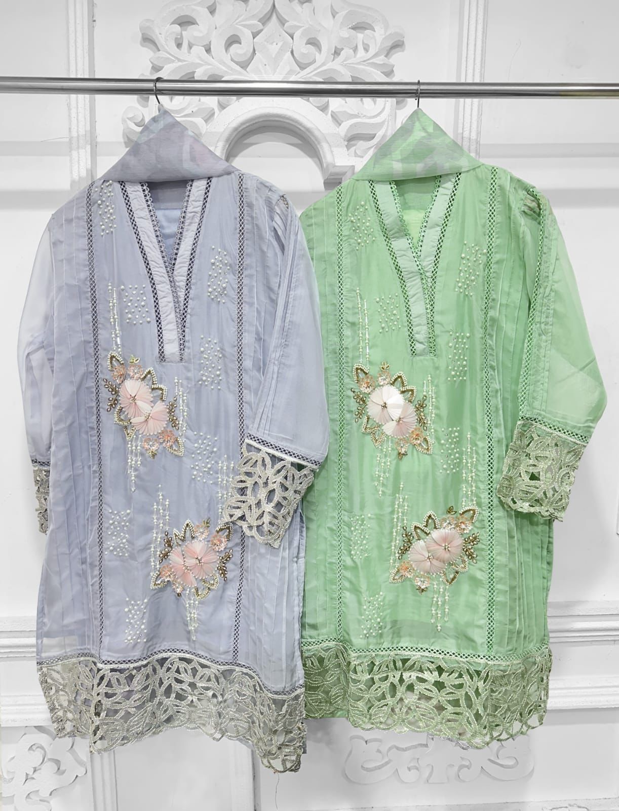 68 Nishbat Studio Organza Pakistani Readymade Suits