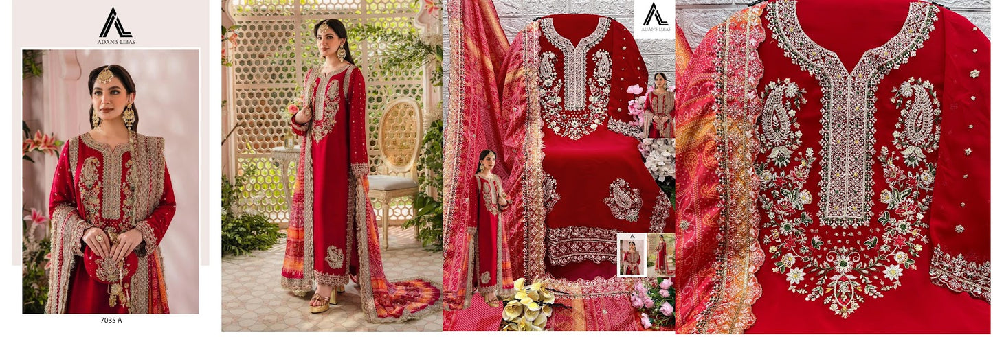 7031 Adans Libas Georgette Pakistani Salwar Suits