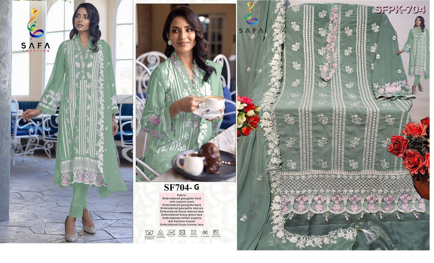 704-Colors Safa Creation Georgette Pakistani Salwar Suits