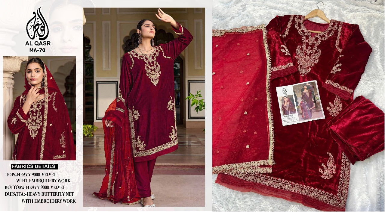 70 Al Qasr Readymade Velvet Suits