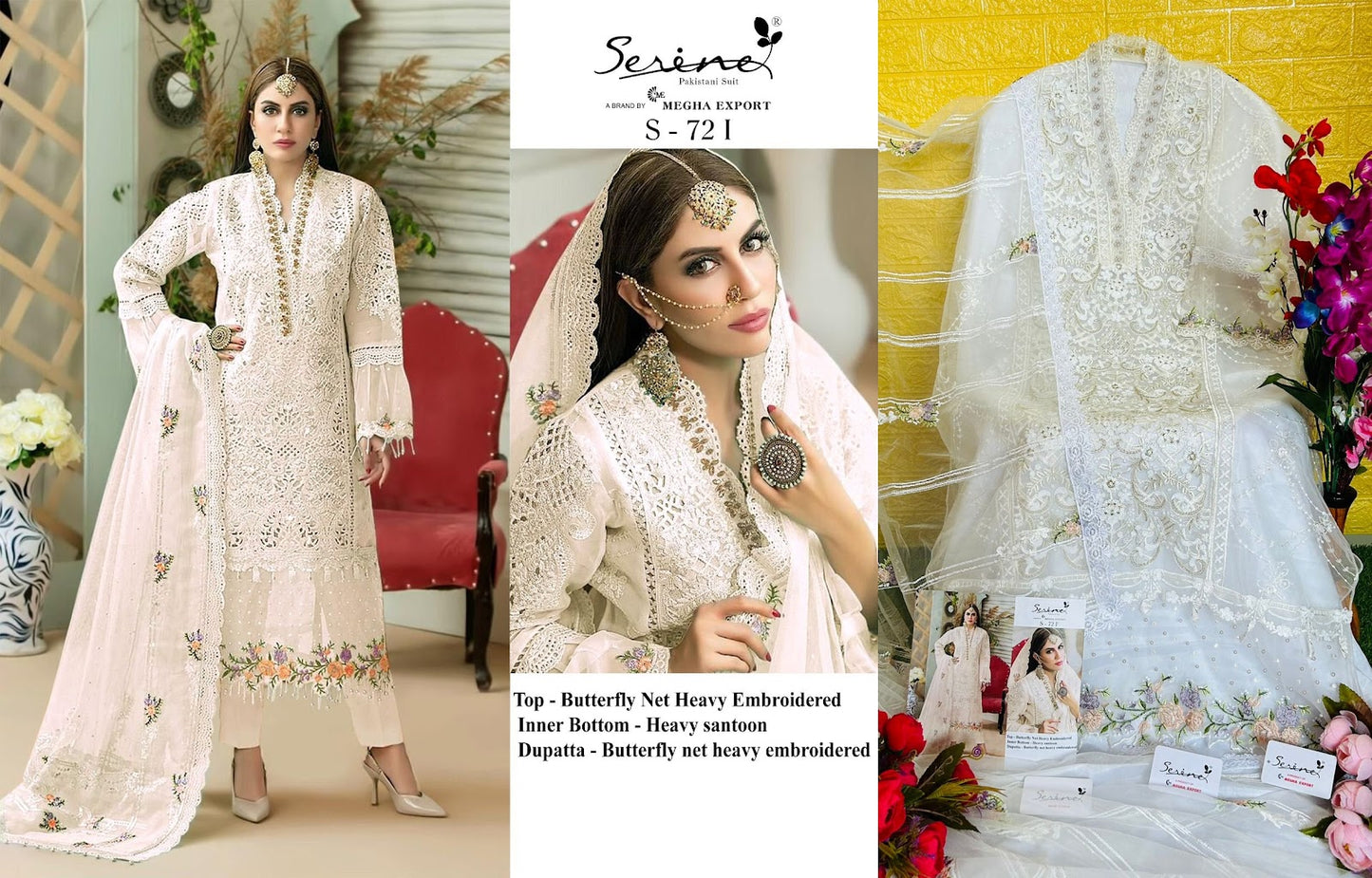 72 Ij Serine Net Pakistani Salwar Suits
