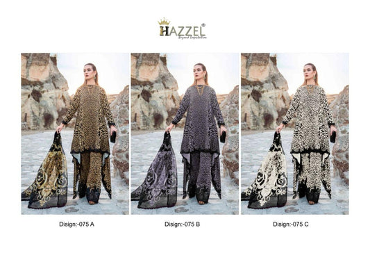 75 Hazzel Cotton Pakistani Patch Work Suits