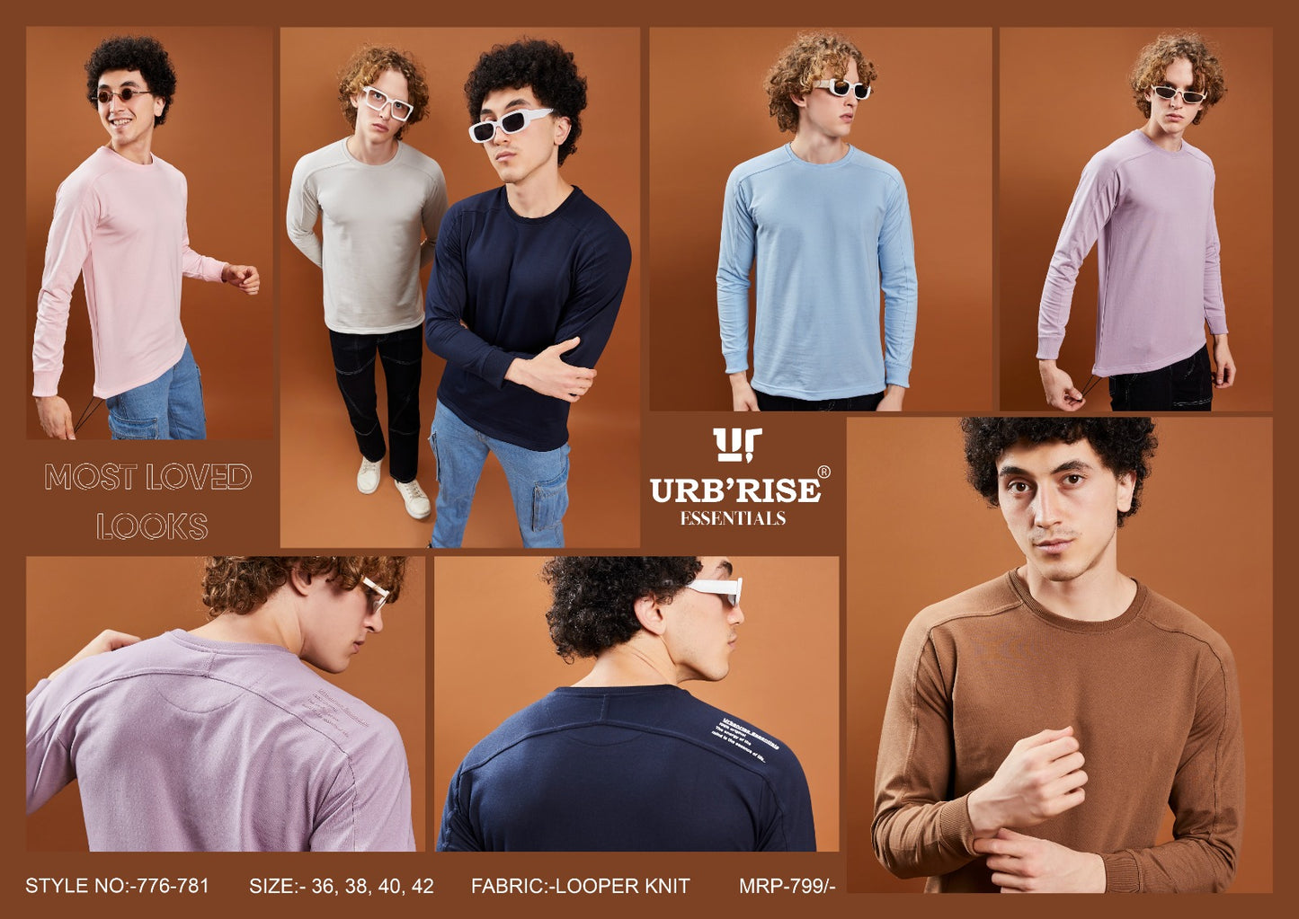 776-781 Urbanrise Looper Mens Tshirts