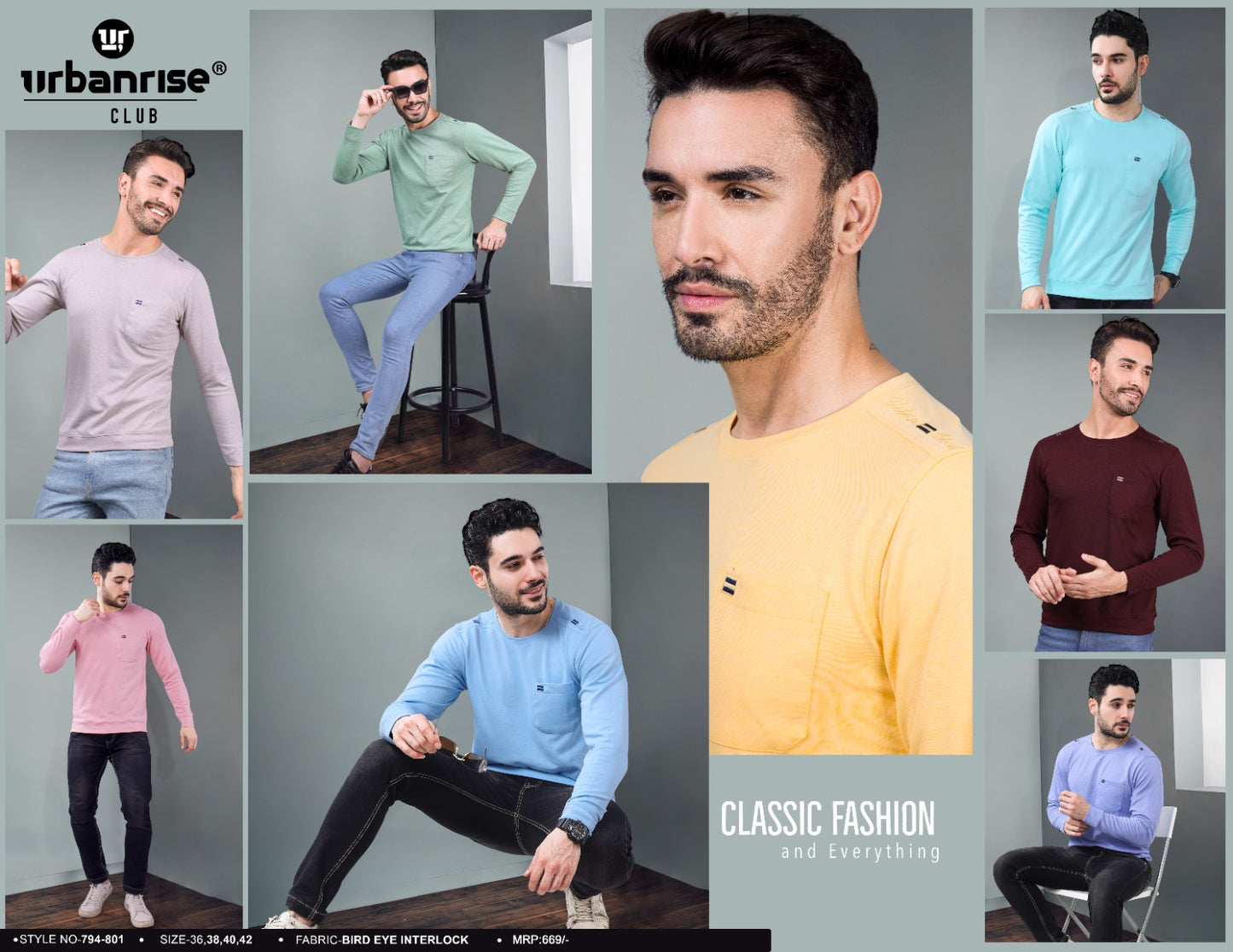 794-801 Urbanrise Knit Mens Tshirts