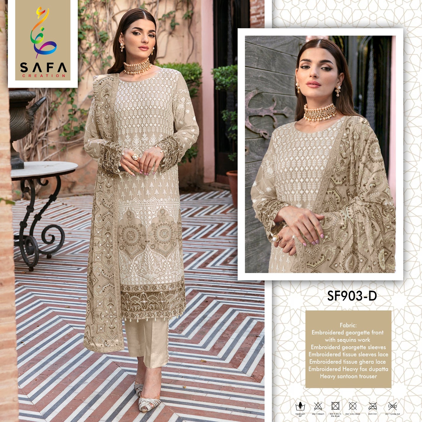 903 Safa Creation Georgette Pakistani Salwar Suits