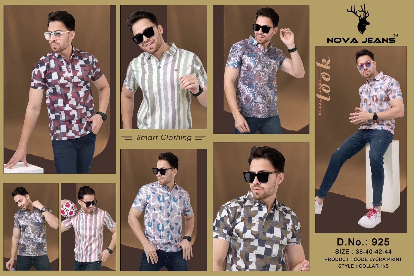 925 Nova Jeans Lycra Mens Tshirts