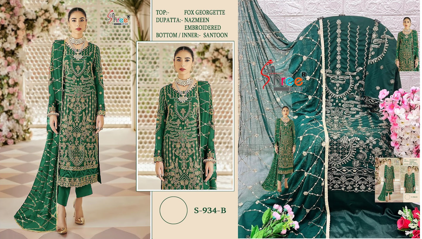 934 Shree Fabs Georgette Pakistani Salwar Suits