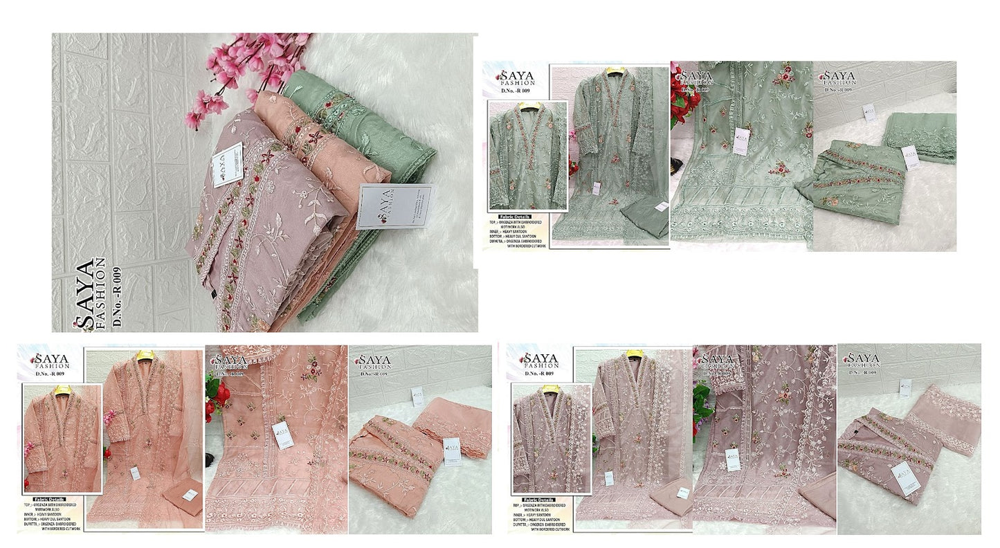 009-Colours Saya Fashion Organza Pakistani Readymade Suits