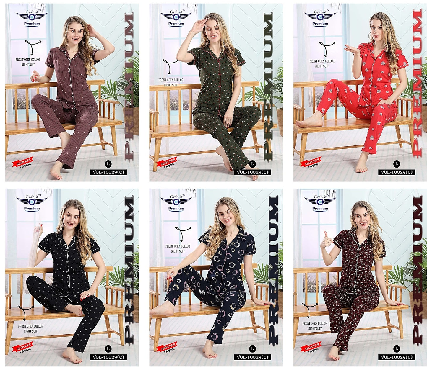 10029-C Grab It Sinker Collar Night Suits