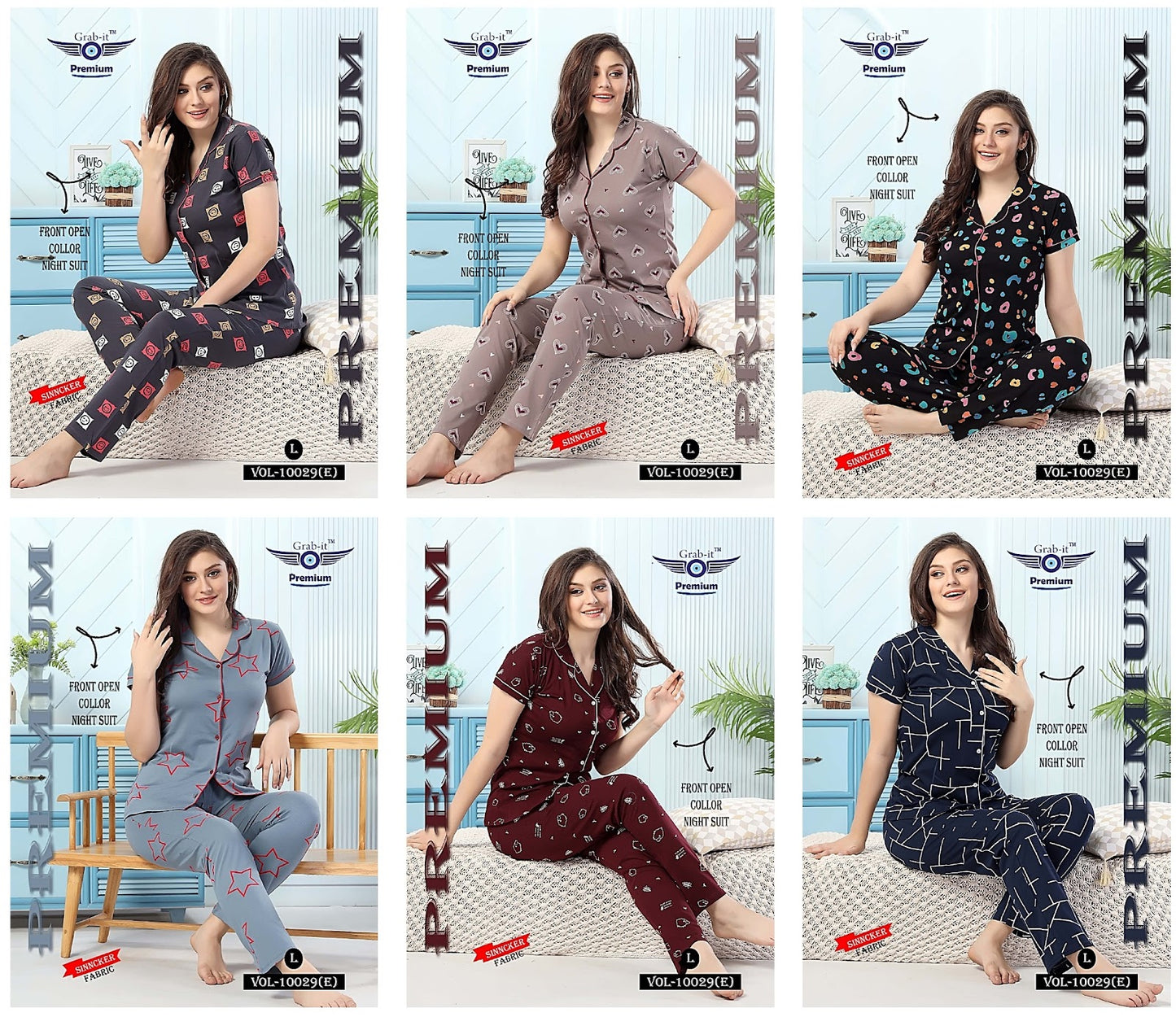 10029-E Grab It Sinker Collar Night Suits