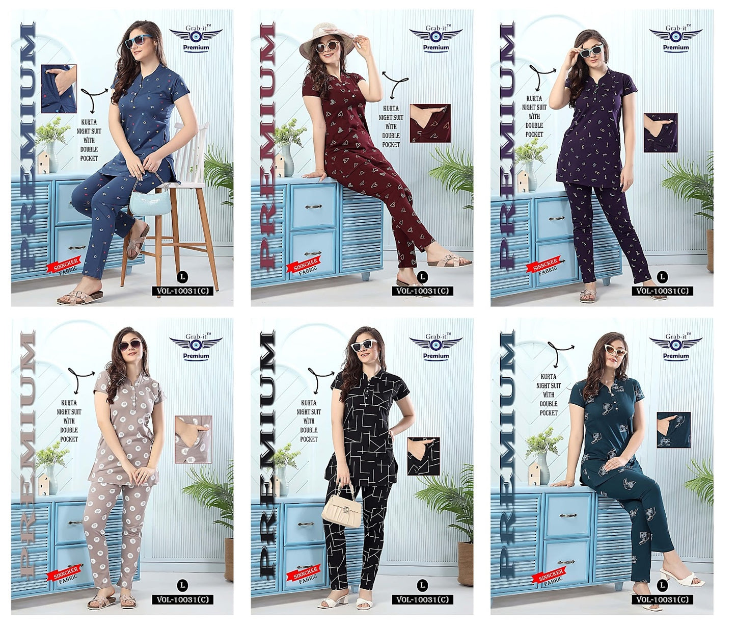10031-C Grab It Sinker Kurta Night Suits