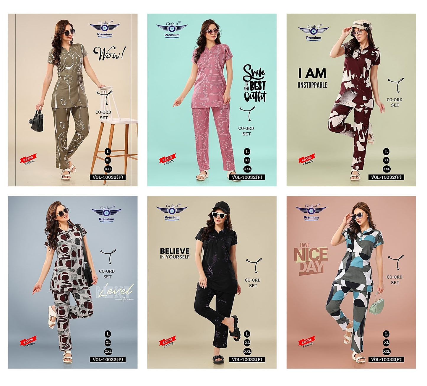 10032 F Grab It Rayon Co Ord Set