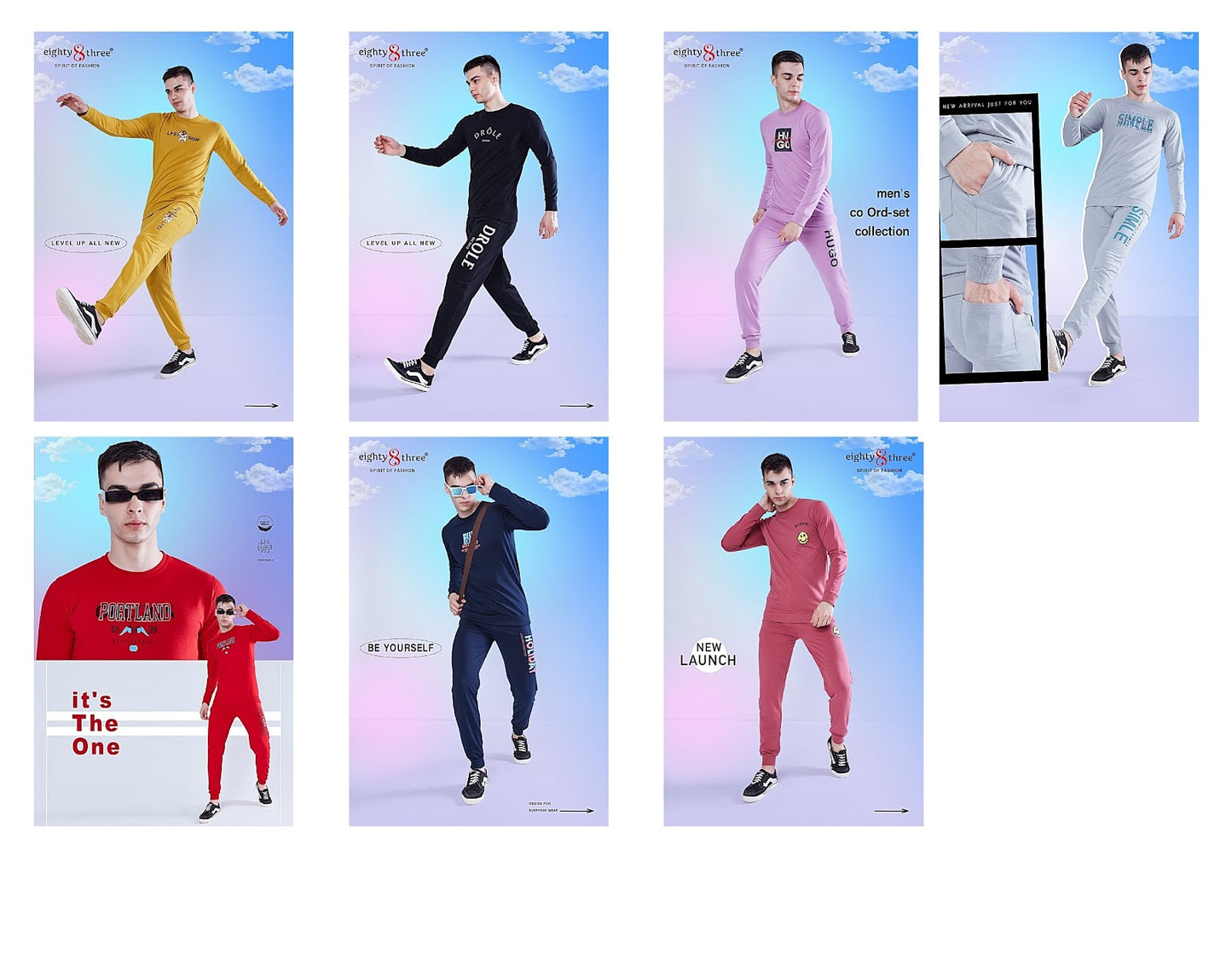 1164 Eighty Three Lycra Looper Mens Co Ord Set