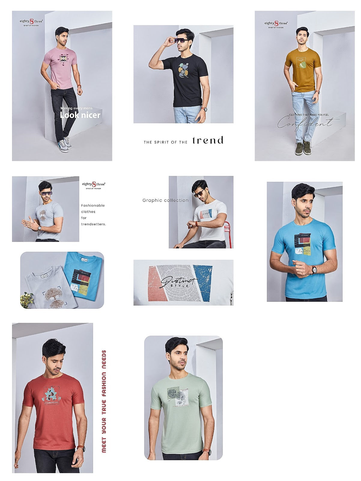 1181 Eighty Three Canvas Interlock Mens Tshirts