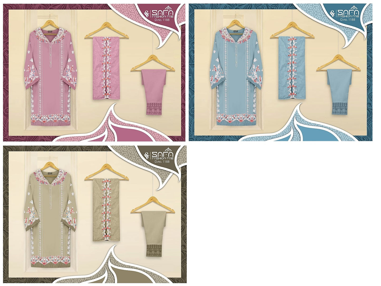 1188 Safa Fashion Fab Georgette Pakistani Readymade Suits