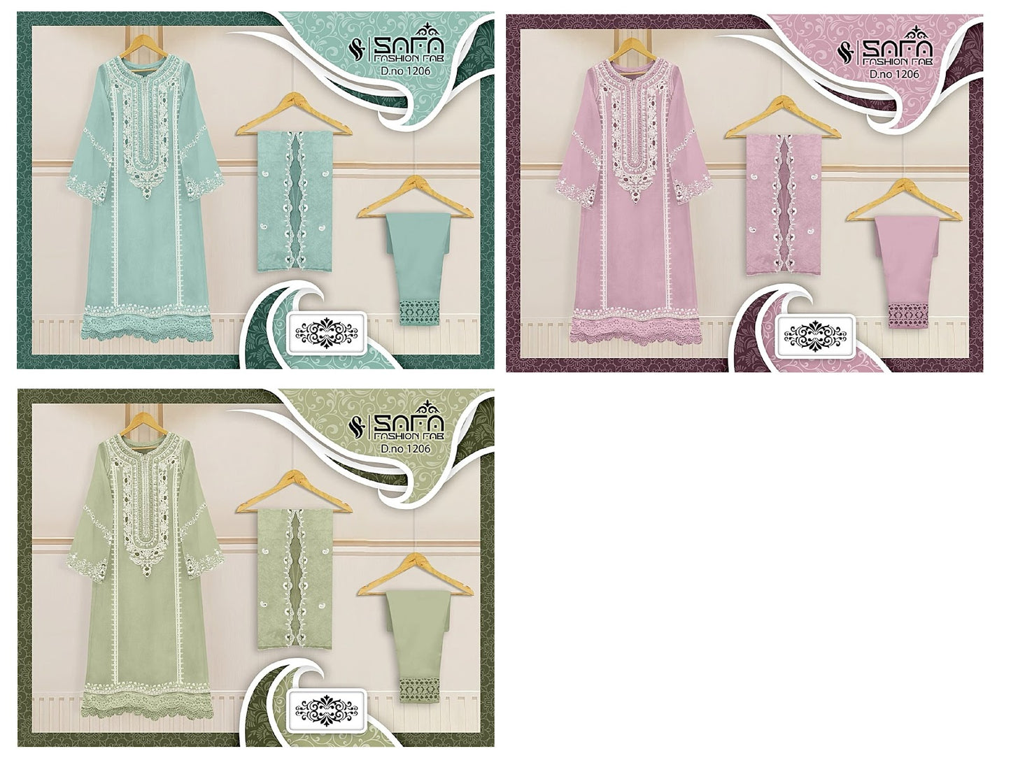 1206 Safa Fashion Fab Georgette Pakistani Readymade Suits