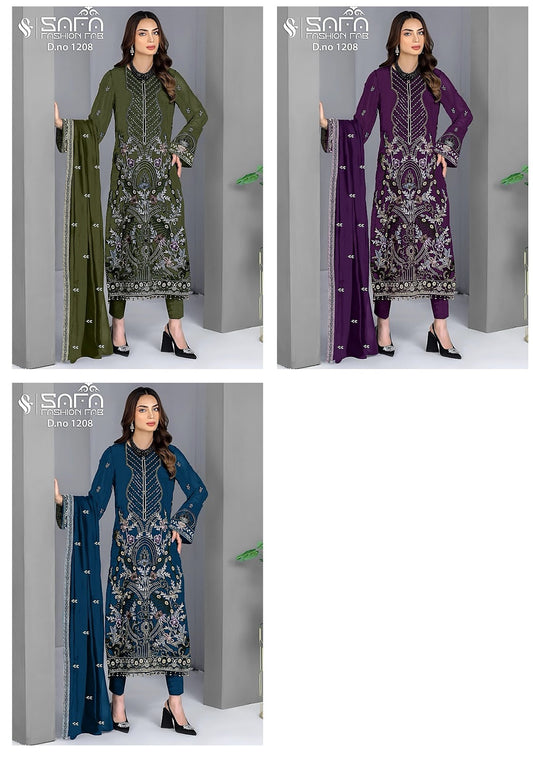 1208 Safa Fashion Fab Georgette Pakistani Readymade Suits