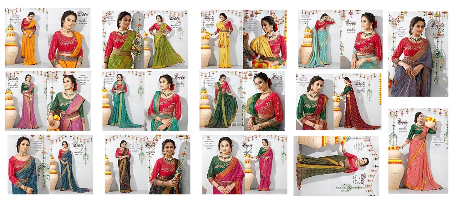 13-14 Kalpveli Chiffon Sarees