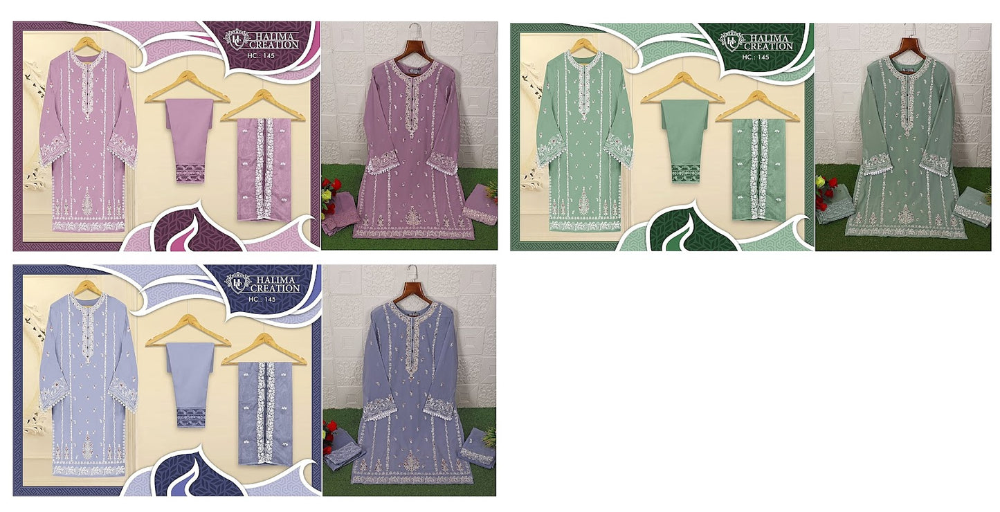 145 Halima Creation Pakistani Readymade Suits
