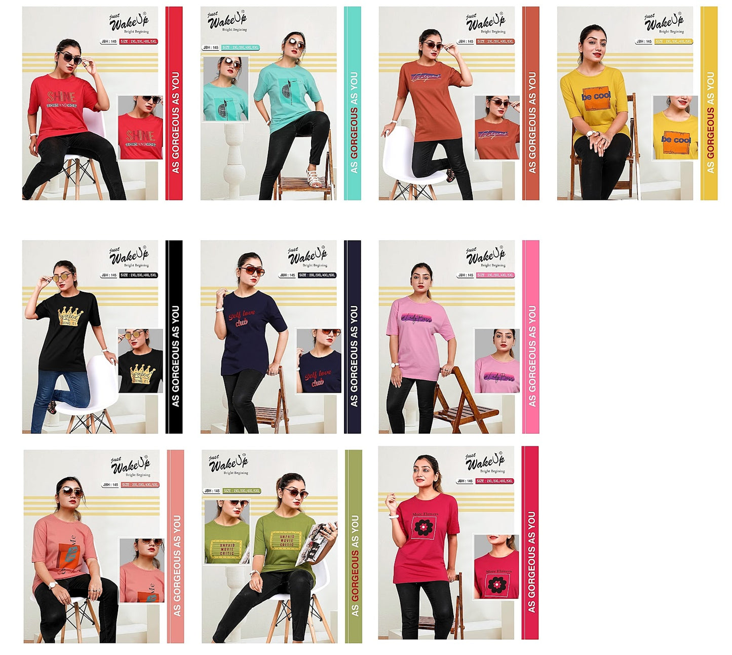 145 Wakeup Cotton Women Tshirt
