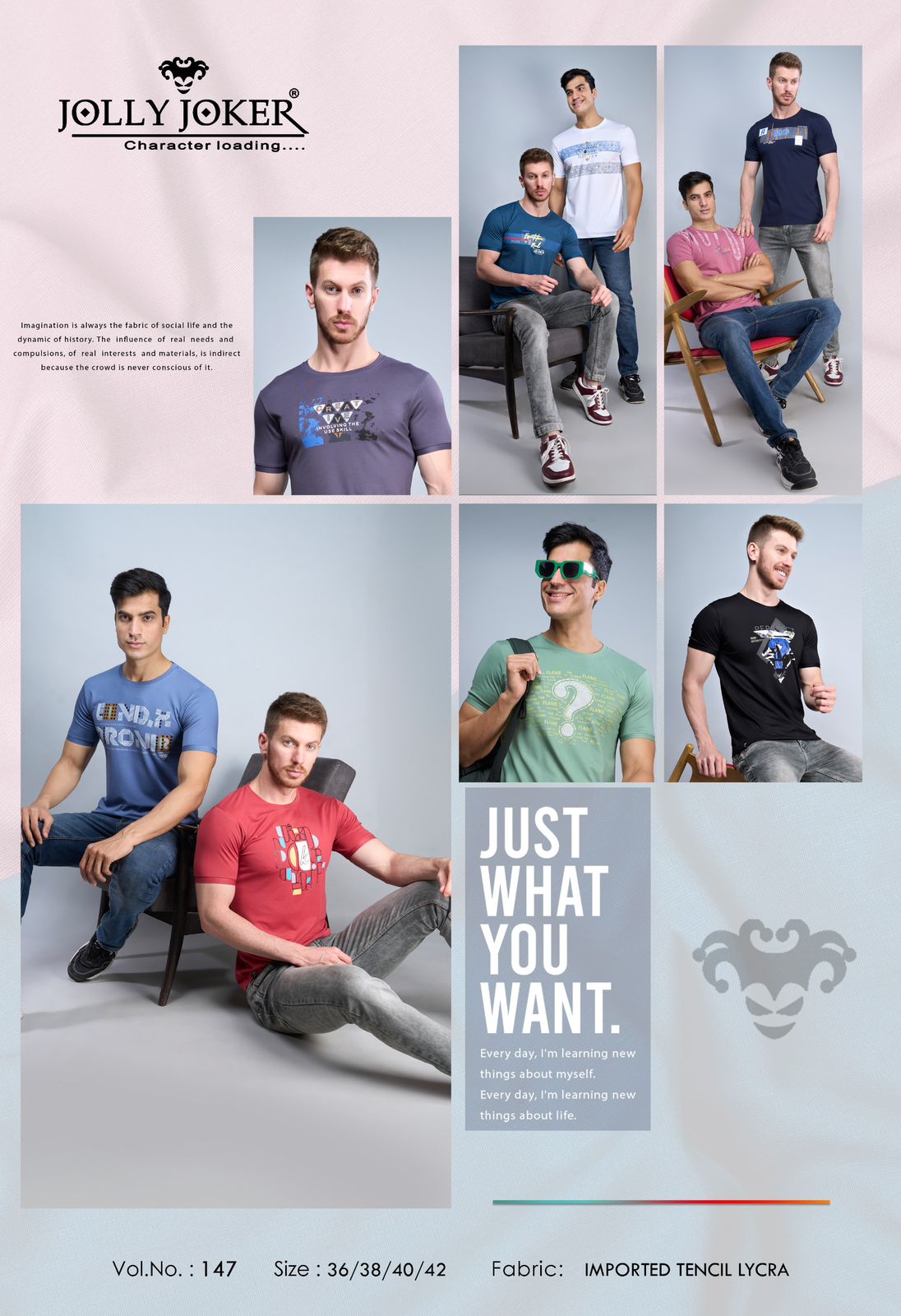 147 Jolly Joker Tencil Lycra Mens Tshirts