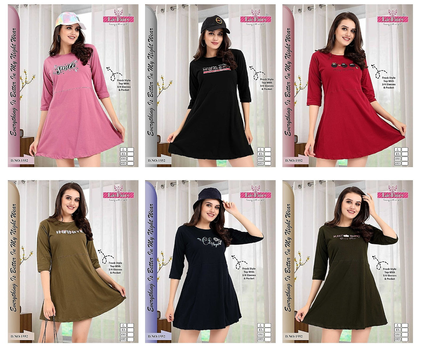 1552 La Fairy Sinker Designer Long Top