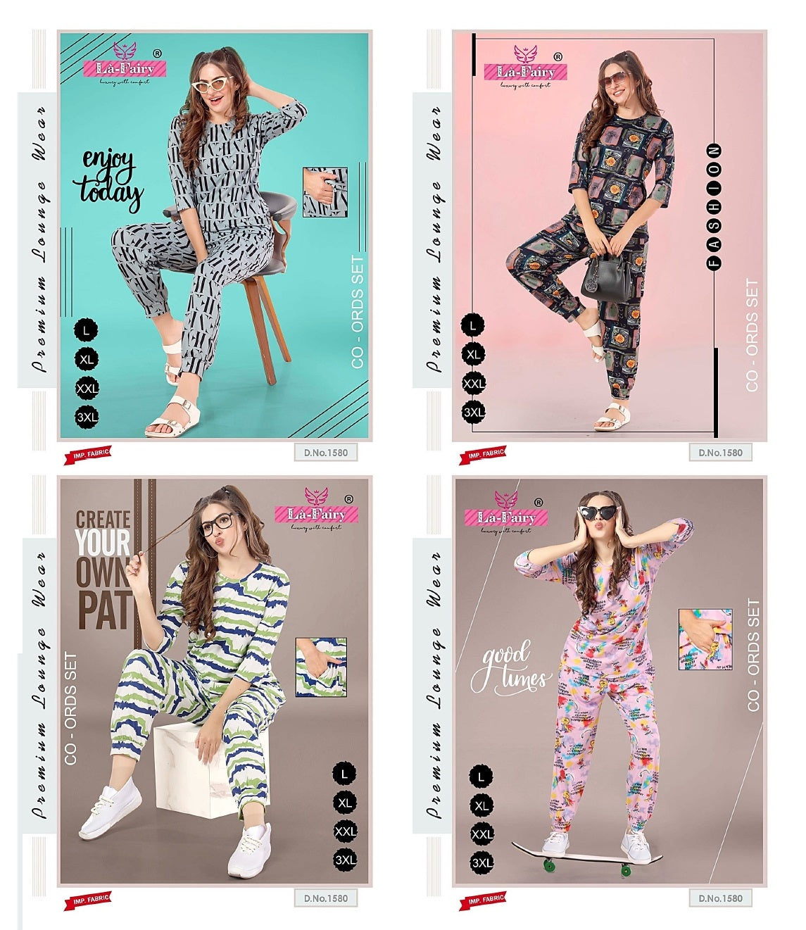 1580 La Fairy Imported Co Ord Set