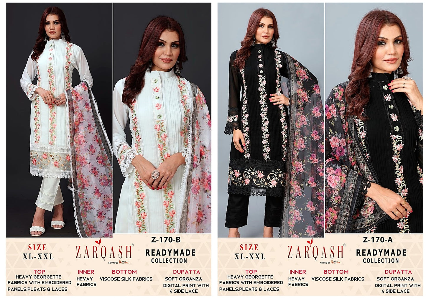 170 Zarqash Georgette Pakistani Readymade Suits