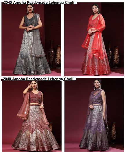 2040 Amoha Organza Readymade Lehenga Choli