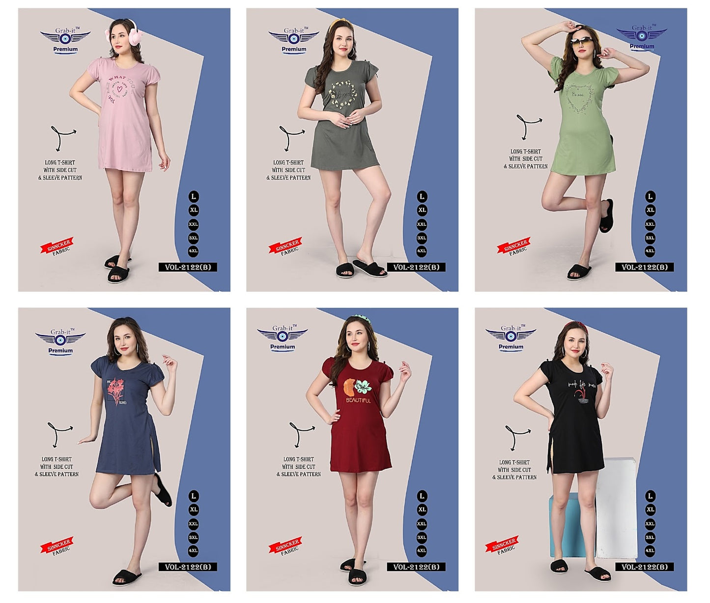 2122-B Grab It Sinker Women Long Tshirt