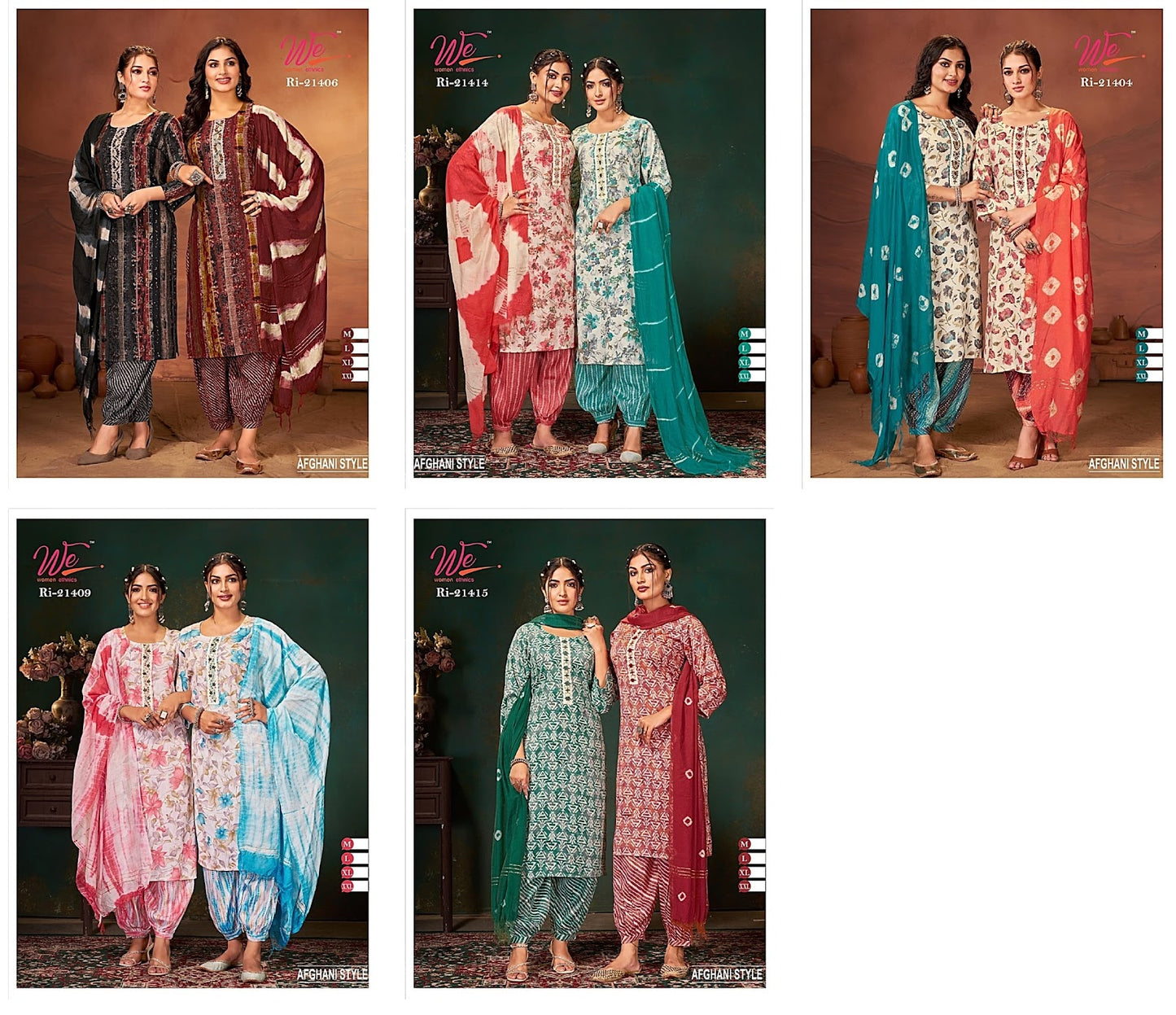 21423 Women Ethnics Afghani Readymade Suit