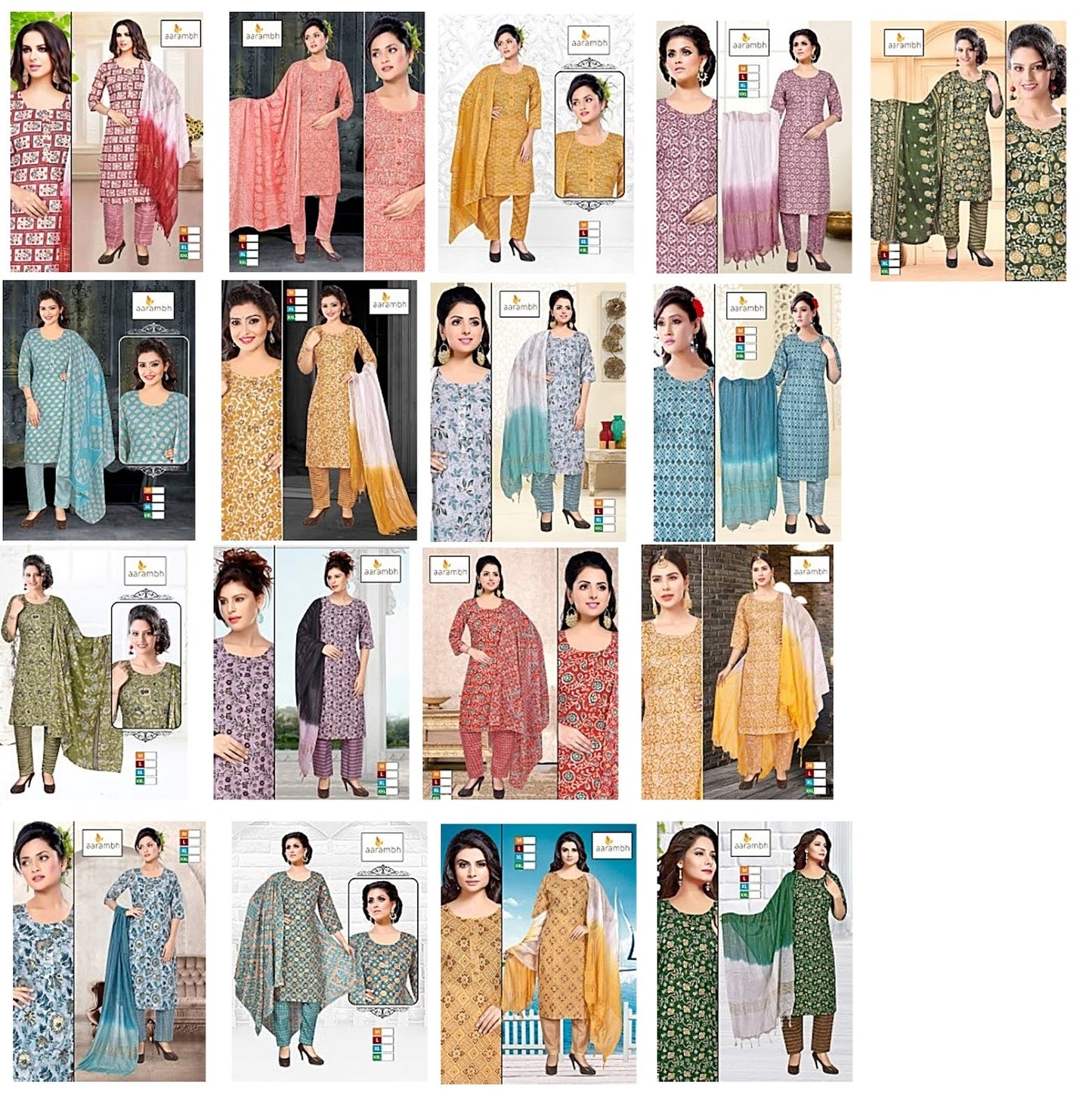 2201 Aarambh Two Tone Readymade Pant Style Suits