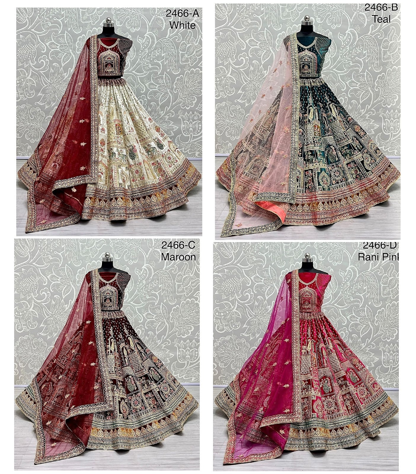 2466 Anjani Art Velvet Bridal Lehenga Choli