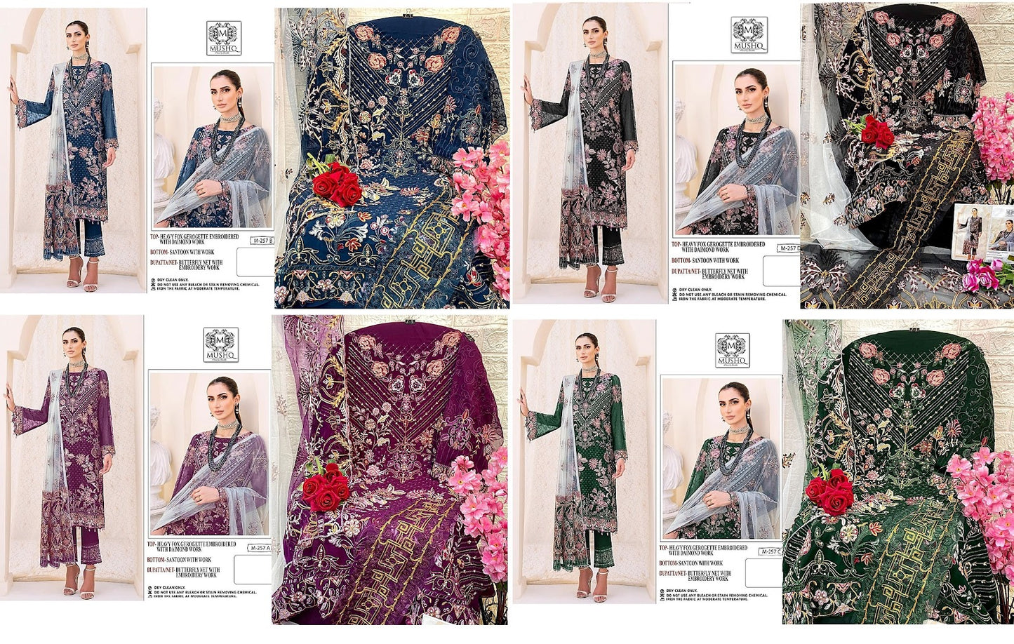 257 Mushq Georgette Pakistani Salwar Suits
