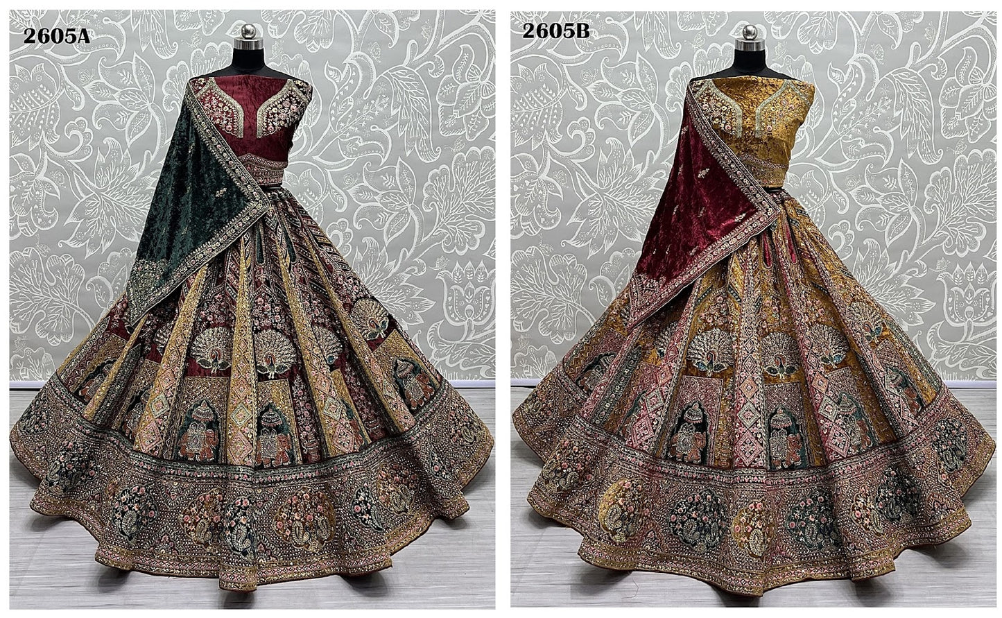 2605 Anjani Art Velvet Bridal Lehenga Choli