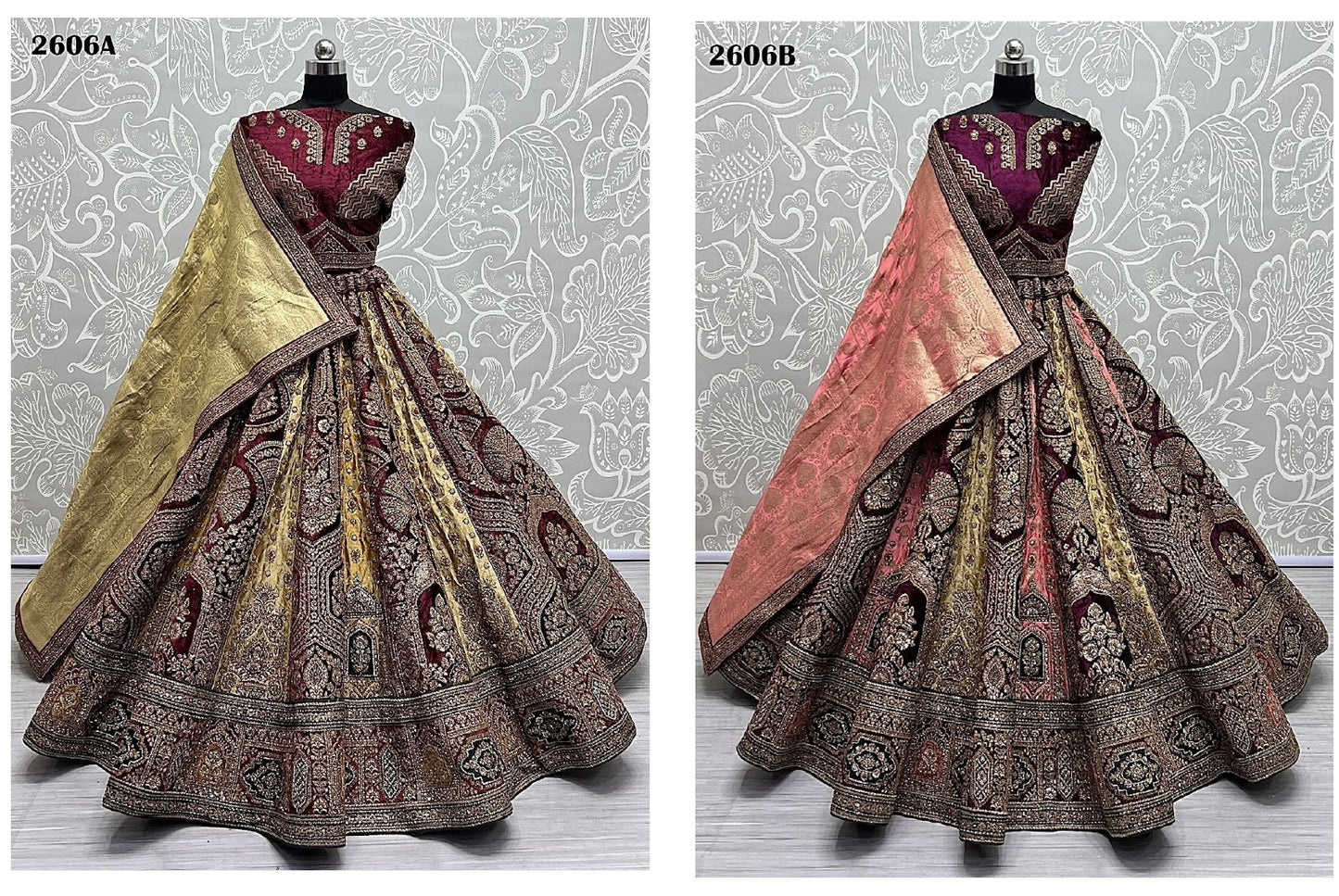 2606 Anjani Art Velvet Bridal Lehenga Choli