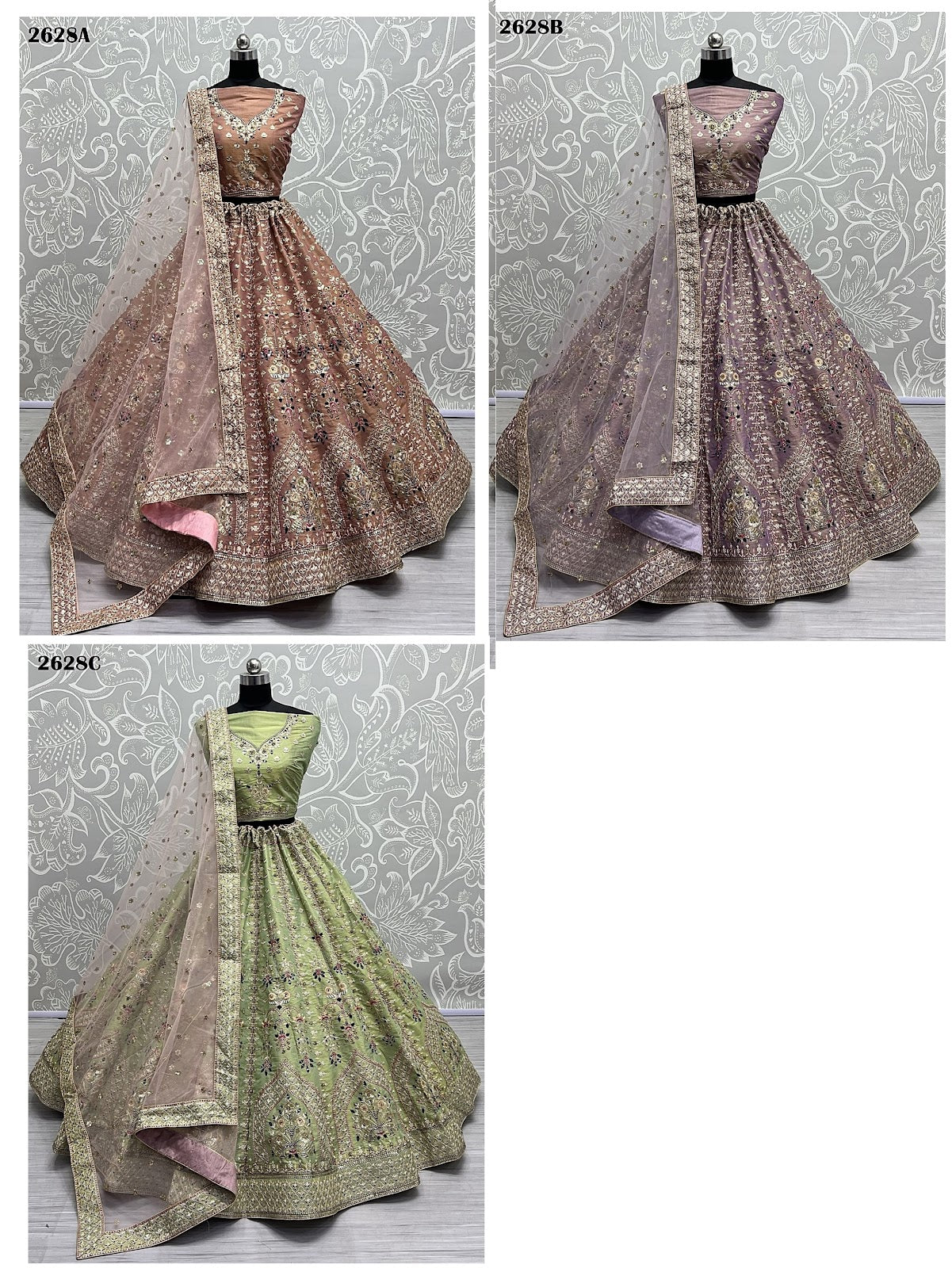 2628 Anjani Art Dola Silk Bridal Lehenga Choli