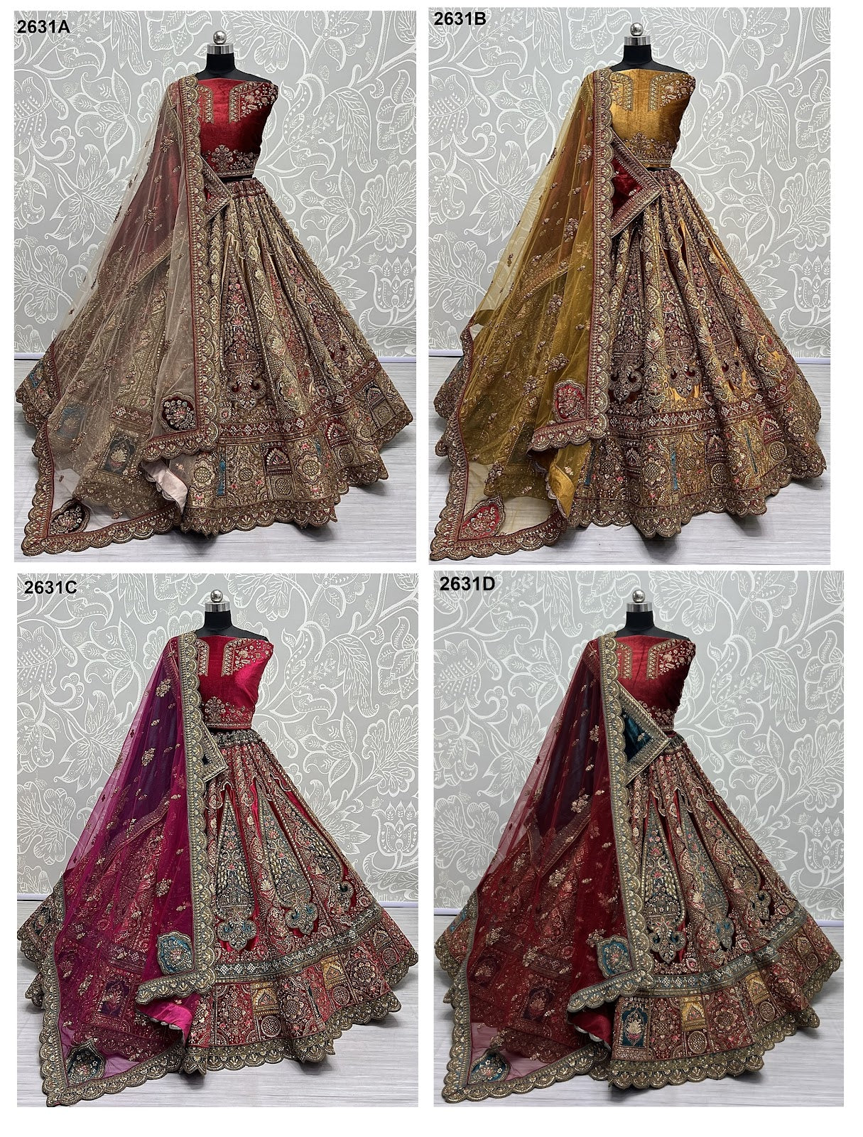 2631 Anjani Art Velvet Bridal Lehenga Choli