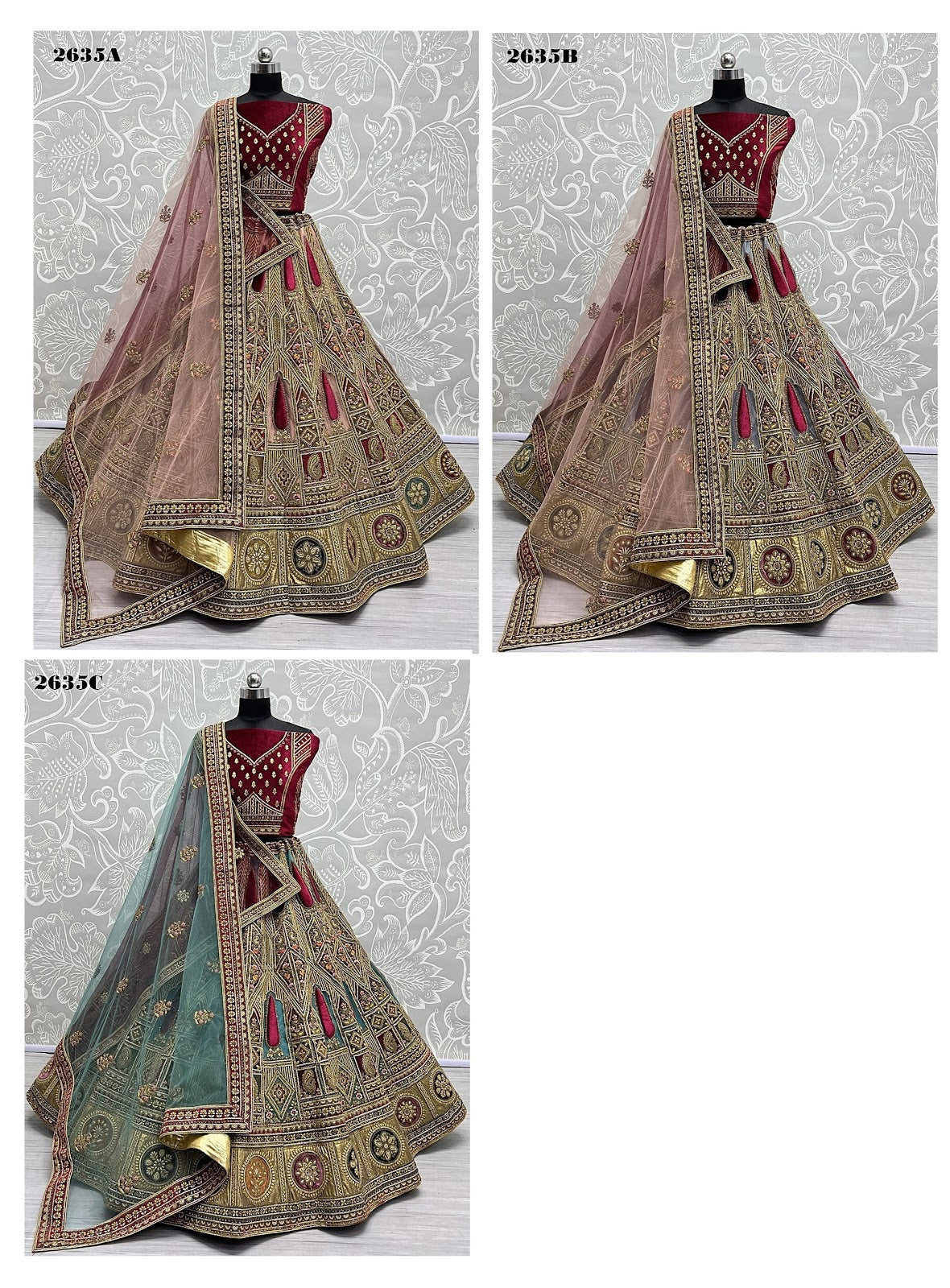 2635 Anjani Art Heavy Net Bridal Lehenga Choli